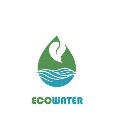 leaf with water drop icon isolatedのイラスト素材
