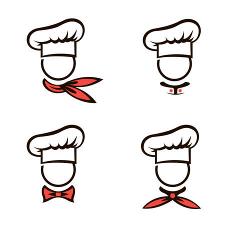 chef icon isolated on white backgroundのイラスト素材