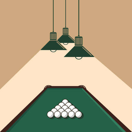 pool table with ballsのイラスト素材