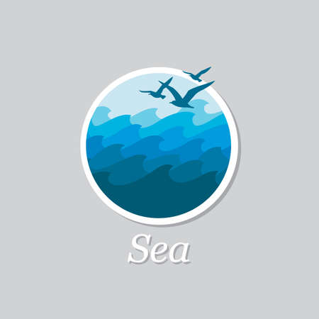 ocean waves iconのイラスト素材