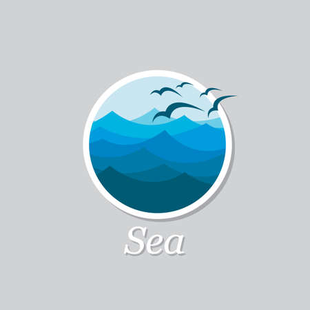 ocean waves iconのイラスト素材