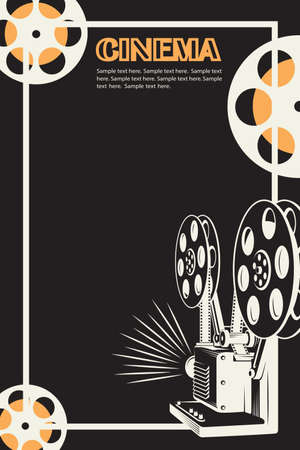movie camera posterのイラスト素材