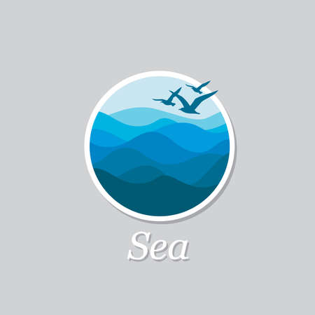 ocean waves iconのイラスト素材