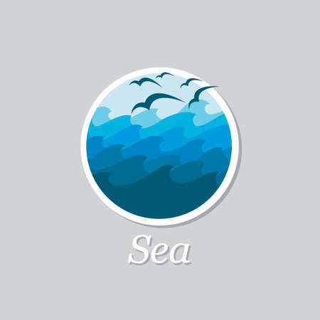 ocean waves iconのイラスト素材