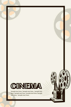 movie camera posterのイラスト素材