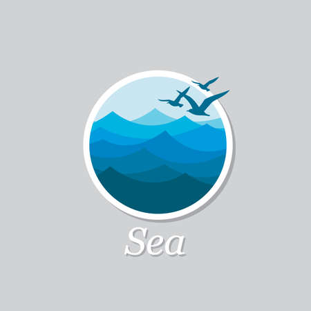 ocean waves iconのイラスト素材
