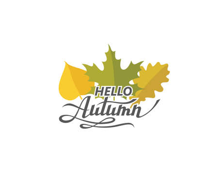 hello autumn labelのイラスト素材