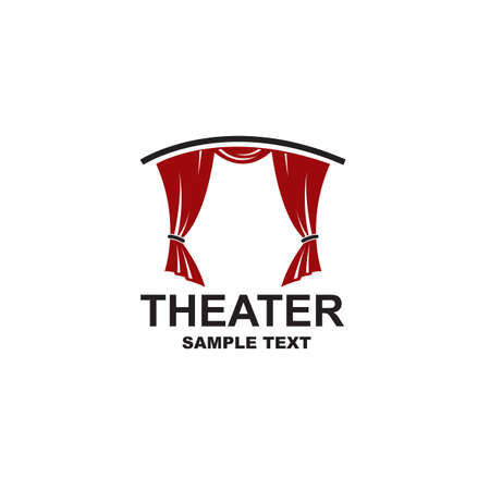 icon of theatrical scene with curtainsのイラスト素材