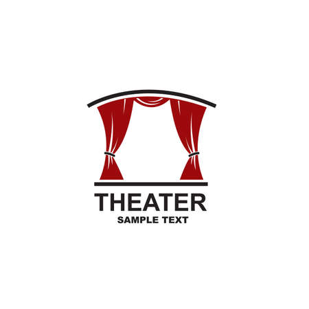 icon of theatrical scene with curtainsのイラスト素材