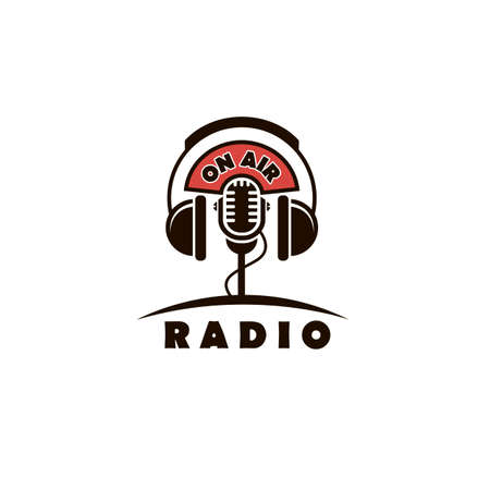 retro microphone and headphones imageのイラスト素材