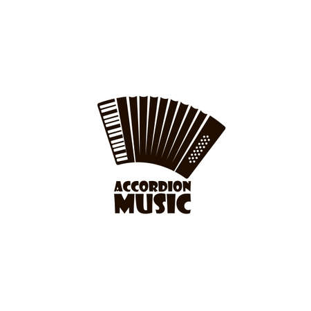 emblem of abstract musical instrument accordion isolated on white backgroundのイラスト素材