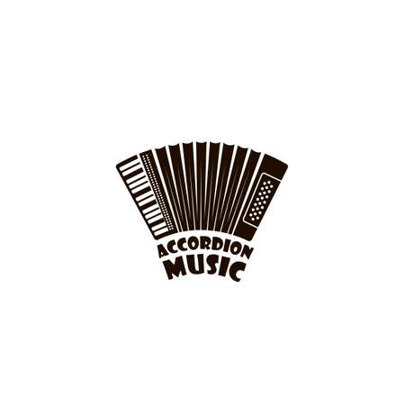 emblem of abstract musical instrument accordion isolated on white backgroundのイラスト素材