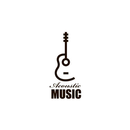 icon of classical acoustic guitar isolated on white backgroundのイラスト素材