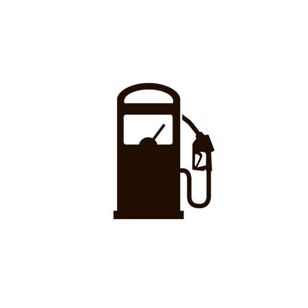 gasoline fuel pump nozzle poster isolated on white backgroundのイラスト素材