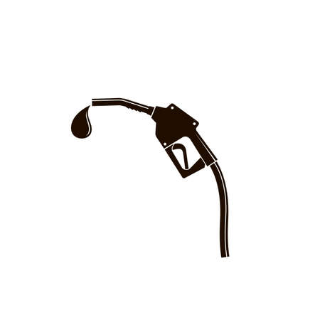 gasoline fuel pump nozzle poster isolated on white backgroundのイラスト素材