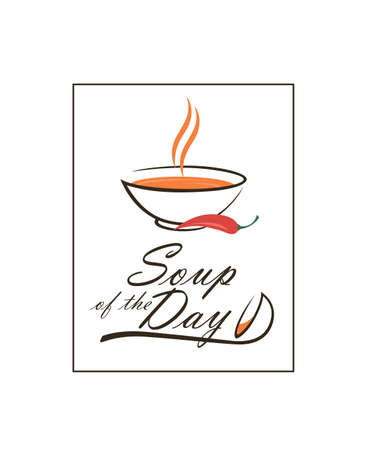 bowl of soup with pepper and ladle isolated on white backgroundのイラスト素材