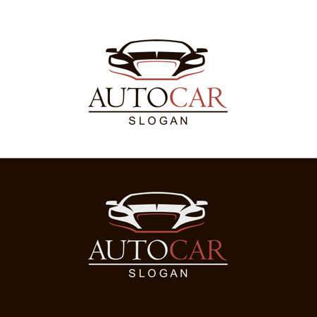 set of car emblems on black and white backgroundのイラスト素材