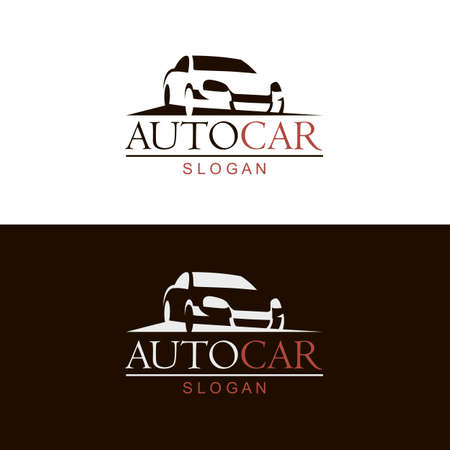 set of car emblems on black and white backgroundのイラスト素材