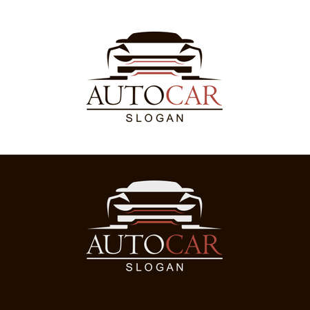 set of car emblems on black and white backgroundのイラスト素材