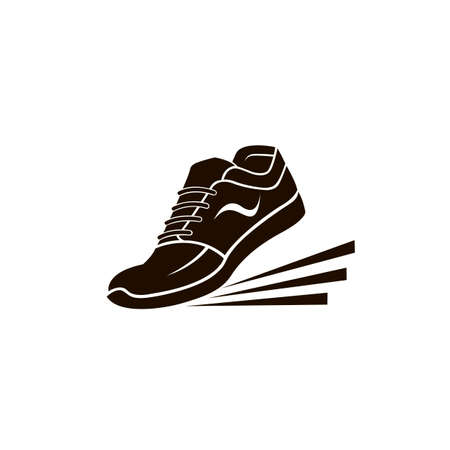 speeding running sport shoes icon isolated on white backgroundのイラスト素材