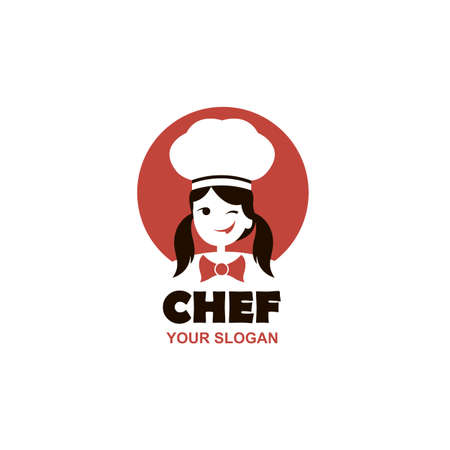 chef woman design isolated on white backgroundのイラスト素材