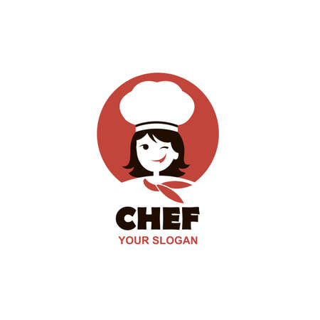 chef woman design isolated on white backgroundのイラスト素材