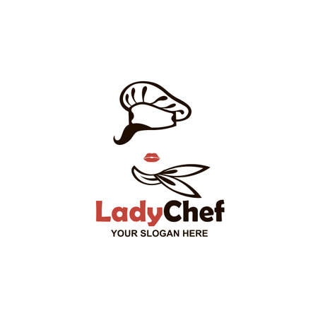chef woman design isolated on white backgroundのイラスト素材