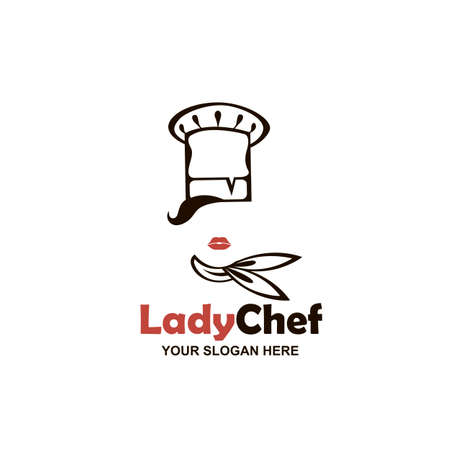 chef woman design isolated on white backgroundのイラスト素材