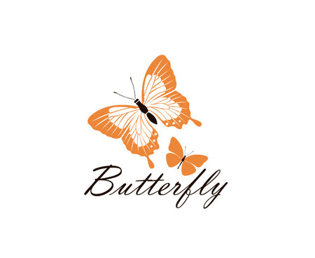 icon of butterflies isolated on white backgroundのイラスト素材