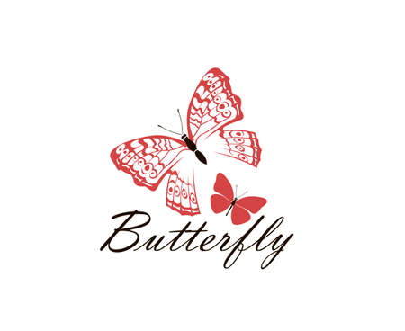 icon of butterflies isolated on white backgroundのイラスト素材