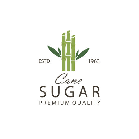 cane sugar production emblem isolated on white backgroundのイラスト素材