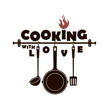 cooking design with kitchen utensils isolated on white backgroundのイラスト素材