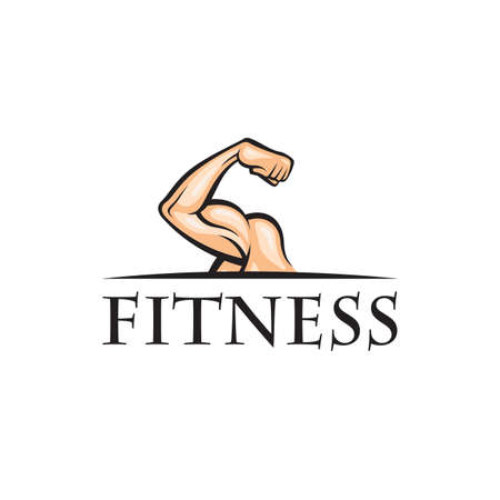icon of strong arm with muscular biceps isolated on white backgroundのイラスト素材