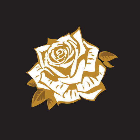 image of rose bud isolated on black backgroundのイラスト素材