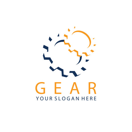 gear sign icon isolated on white backgroundのイラスト素材