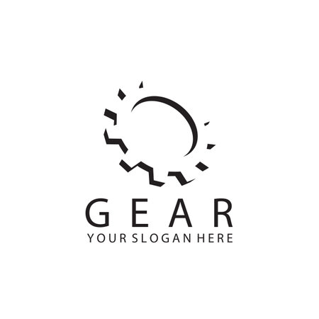 gear sign icon isolated on white backgroundのイラスト素材