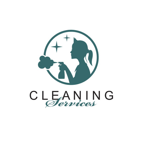 house maid lady for cleaning service design with spray bottle in hand isolated on white backgroundのイラスト素材