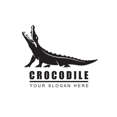 crocodile icon isolated on white backgroundのイラスト素材