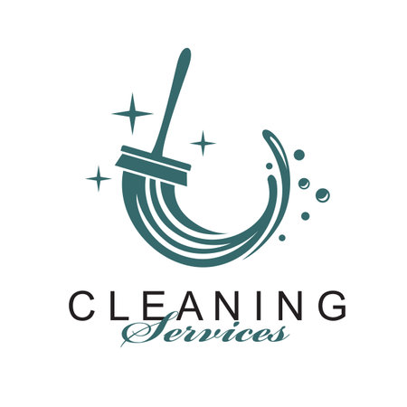 cleaning service design with window glass squeegee isolated on white backgroundのイラスト素材