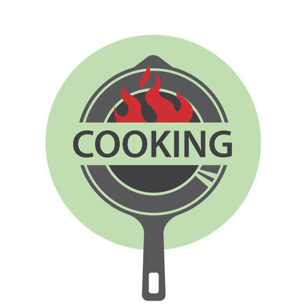 cooking process on panのイラスト素材