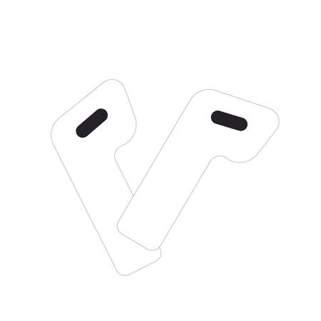 Earphones isolated on white background. Headphones. vector illustration.のイラスト素材