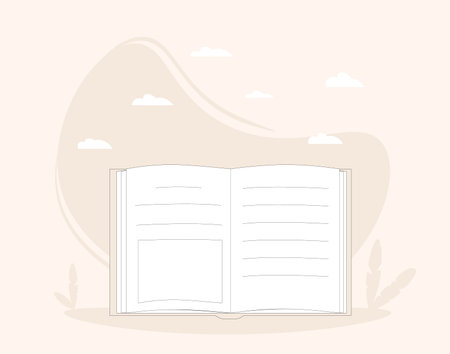 Book. Knowledge, education, learning symbol. study, research. vector illustration.のイラスト素材