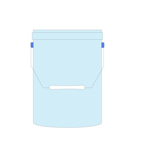 Professional bucket isolated on white background. Vector flat illustration.のイラスト素材