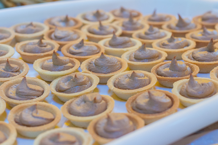 Canapes with liver pateの写真素材