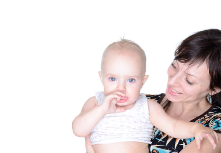 baby and motherの写真素材