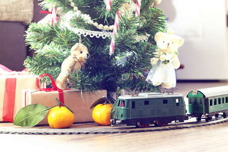 train   on the floorの写真素材