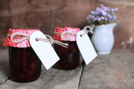 rustic homemade jamの写真素材