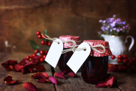 rustic homemade jamの写真素材