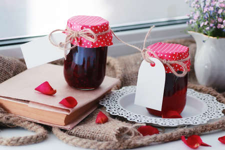 rustic homemade jamの写真素材