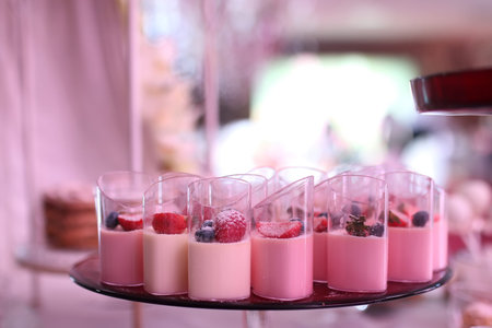 served candybar on a table in the restaurant